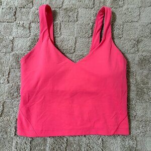 EXCELLENT Lululemon Align Tank Crop Yoga Top Lipgloss Pink Built-In Bra 6